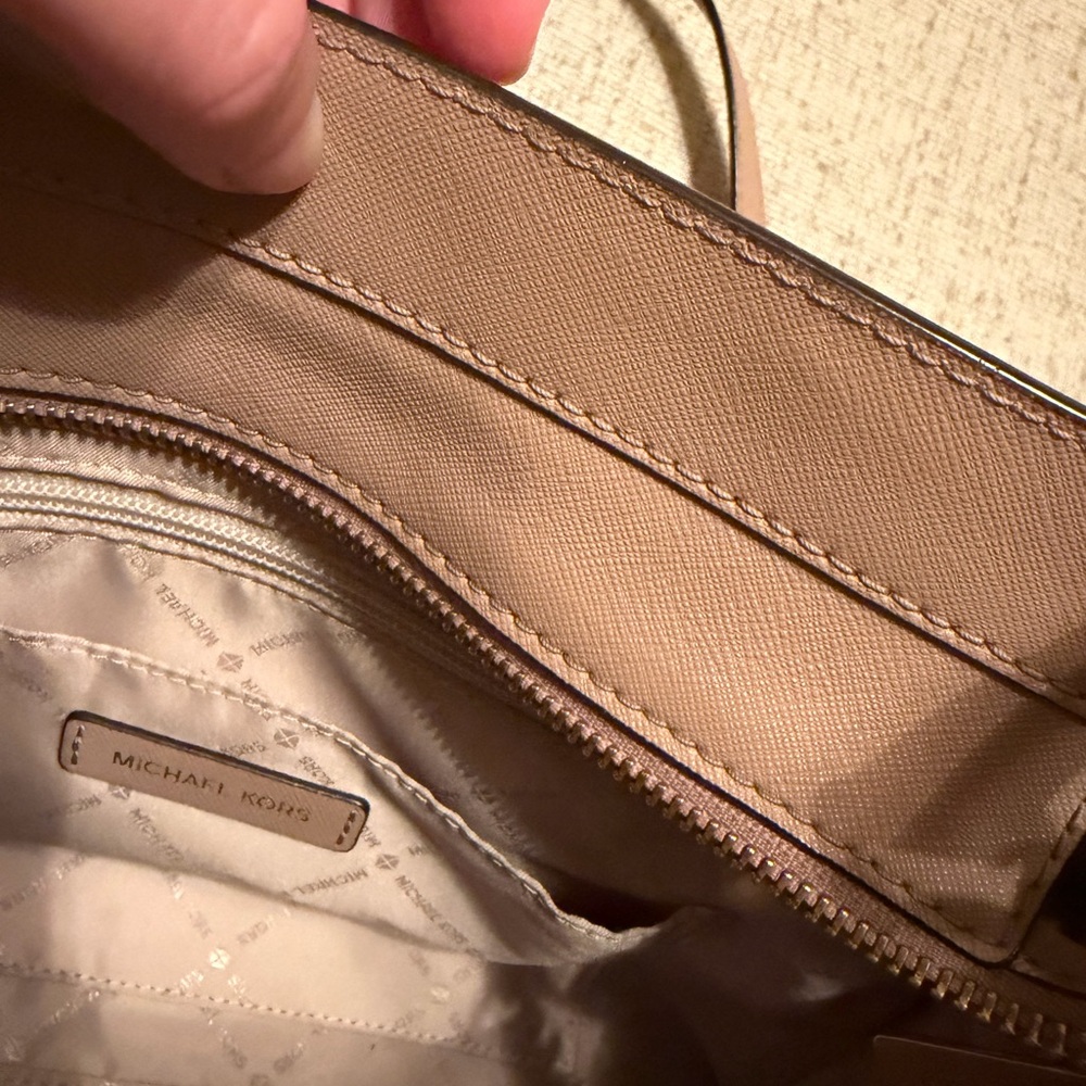Michael Kors Beige Satchel Bag - Picture 6 of 11